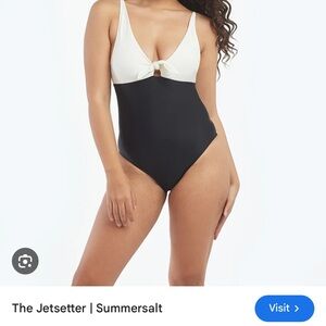 Summersalt Black and Cream One-Piece Swimsuit